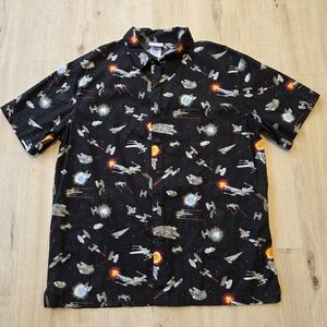 Disney Parks Star Wars Shirt Men's Size M Black Millennium Falcon Walt Disney